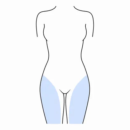 Hips and thighs area illustration