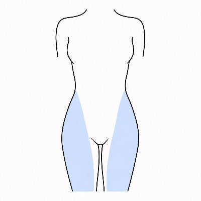 Body map with the thighs highlighted