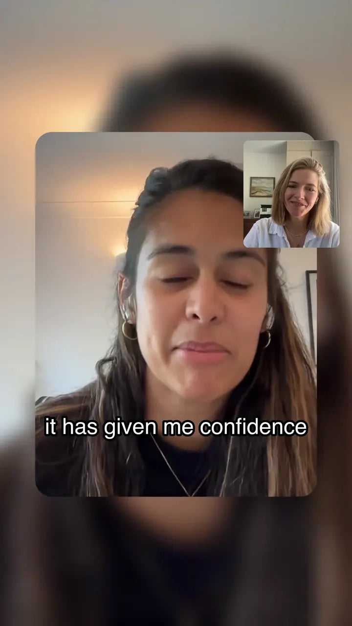 Michaela speaking about her postpartum routine and confidence